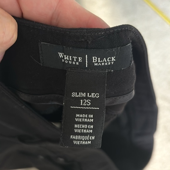 Gently loved black trousers; 5 pockets; sized 12S - Picture 5 of 8